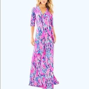 Euc large wrap maxi dress